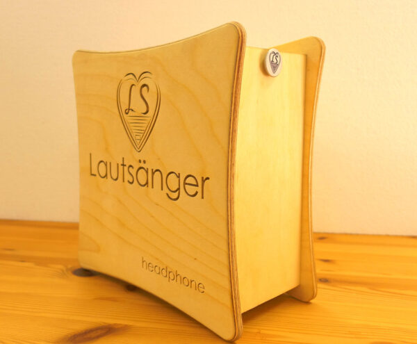 Holzbox für Lautsänger Kopfhörer – Bild 3